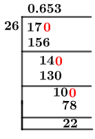 17/26 Long Division Method 17/26 Long Division Method