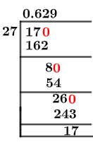 17/27 Long Division Method 17/27 Long Division Method