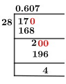 17/28 Long Division Method 17/28 Long Division Method