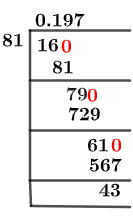 16/81 Long Division Method