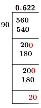 56/90 Long Division Method 56/90 Long Division Method