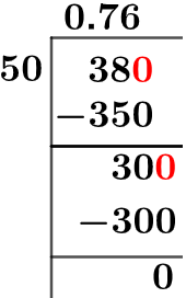 38/50 Long Division Method
