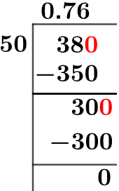 38/50 Long Division Method 38/50 Long Division Method
