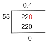 22/55 Long Division Method 22/55 Long Division Method