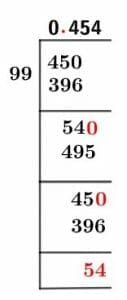 45/99 Long Division Method 45/99 Long Division Method