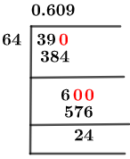 39/64 Long Division Method