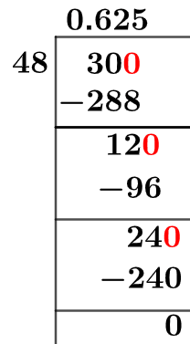 30/48 Long Division Method 30/48 Long Division Method