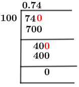 74/100 Long Division Method