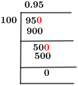 95/100 Long Division Method