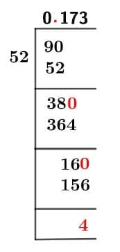9/52 Long Division Method 9/52 Long Division Method
