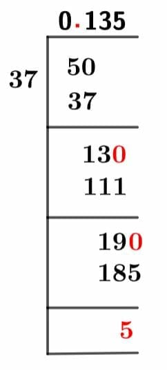 5/37 Long Division Method