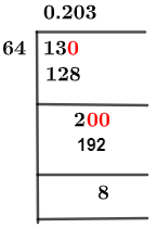13/64 Long Division Method