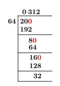 20/64 Long Division Method