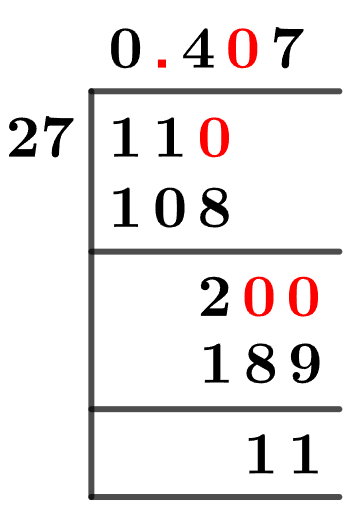11/27 Long Division Method 11/27 Long Division Method