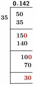 5/35 Long Division Method