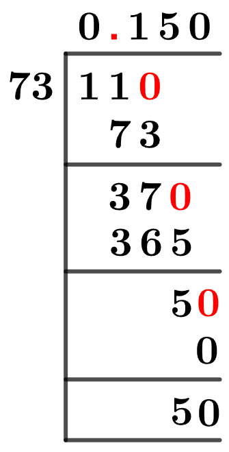 11/73 Long Division Method