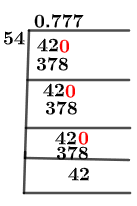 42/54 Long Division Method 42/54 Long Division Method