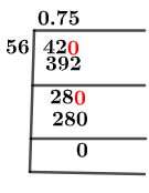 42/56 Long Division Method 42/56 Long Division Method