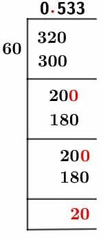 32/60 Long Division Method 32/60 Long Division Method