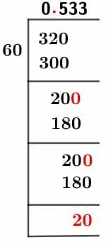 32/60 Long Division Method