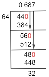 44/64 Long Division Method