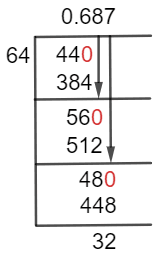 44/64 Long Division Method 44/64 Long Division Method