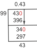 43/99 Long Division Method 43/99 Long Division Method
