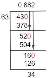 43/63 Long Division Method