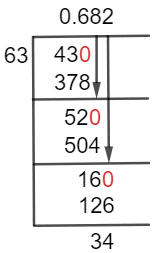43/63 Long Division Method 43/63 Long Division Method