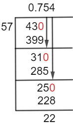 43/57 Long Division Method 43/57 Long Division Method