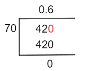 42/70 Long Division Method 42/70 Long Division Method
