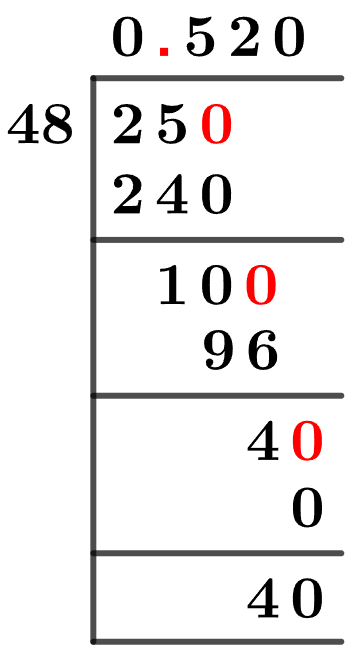 25/48 Long Division Method 25/48 Long Division Method