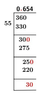 36/55 Long Division Method 36/55 Long Division Method