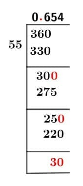 36/55 Long Division Method