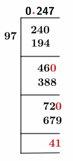 24/97 Long Division Method