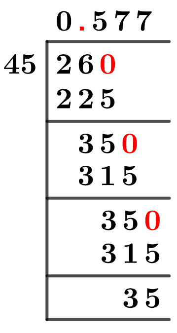 26/45 Long Division Method