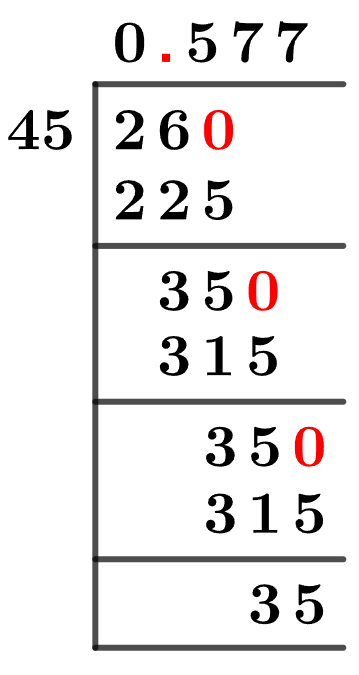 26/45 Long Division Method 26/45 Long Division Method