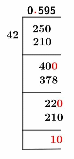 25/42 Long Division Method 25/42 Long Division Method