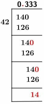 14/42 Long Division Method