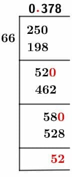 25/66 Long Division Method 25/66 Long Division Method