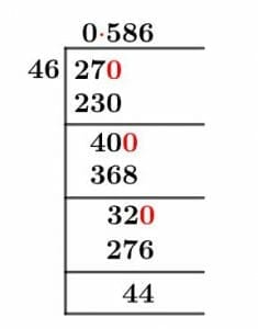 27/46 Long Division Method 27/46 Long Division Method