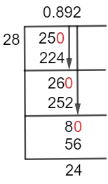 25/28 Long Division Method