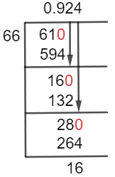 61/66 Long Division Method 61/66 Long Division Method