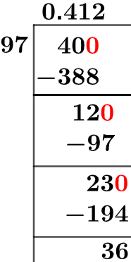 40/97 Long Division Method 40/97 Long Division Method