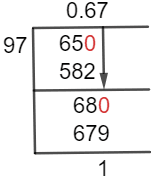 65/97 Long Division Method 65/97 Long Division Method