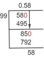 58/99 Long Division Method