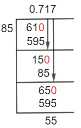 61/85 Long Division Method