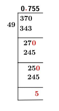 37/49 Long Division Method