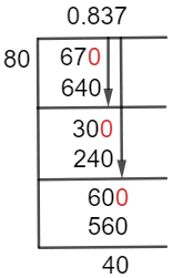 67/80 Long Division Method 67/80 Long Division Method