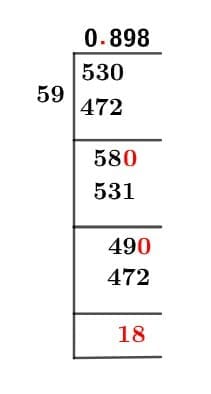 53/59 Long Division Method 53/59 Long Division Method